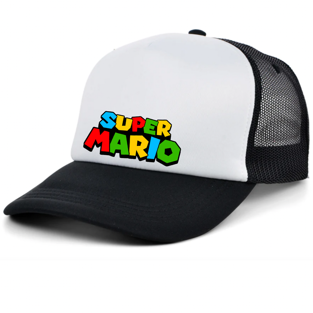 Super Mario Trucker Hat – Embroidered Fan Hat | TeesCustomize