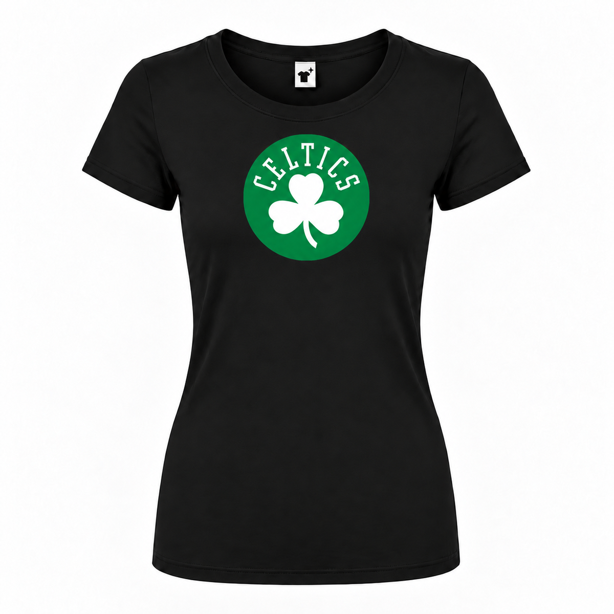 Women's Boston Celtics Round Neck T-Shirt - Black