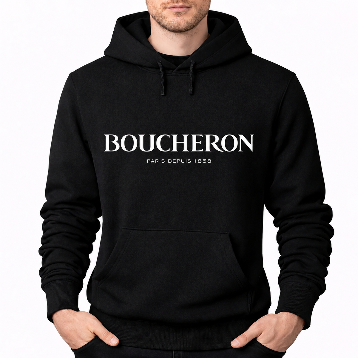 Men's Boucheron Pullover Hoodie - Black