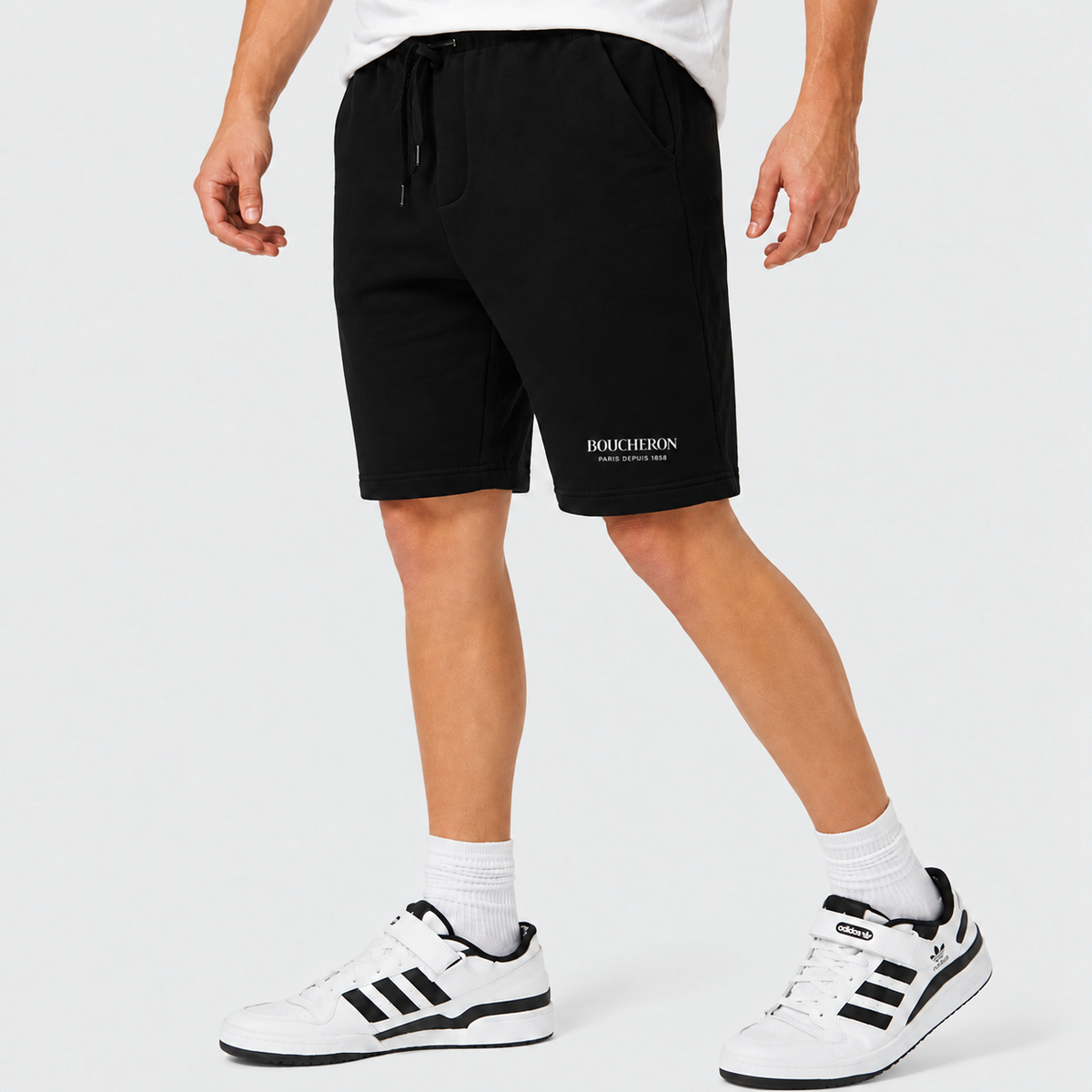Men's Boucheron Cotton Shorts - Black