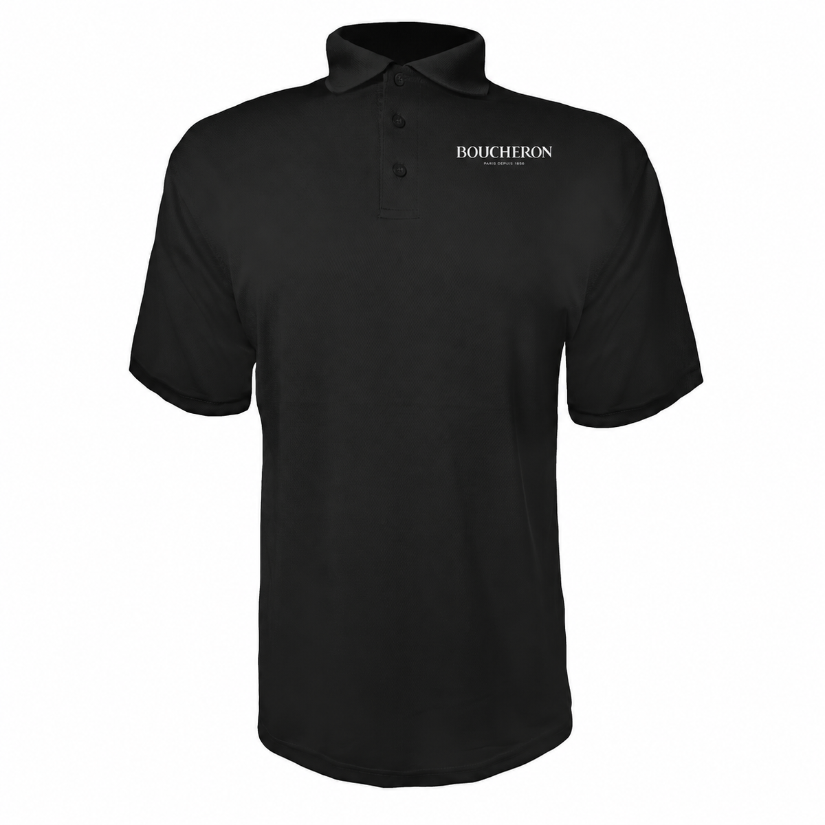 Boucheron men's polyester polo in Black