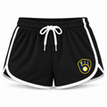Women's Milwaukee Brewers Booty Shorts - Black