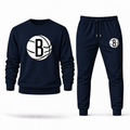 Brooklyn Nets Navy crewneck sweatshirt and joggers set