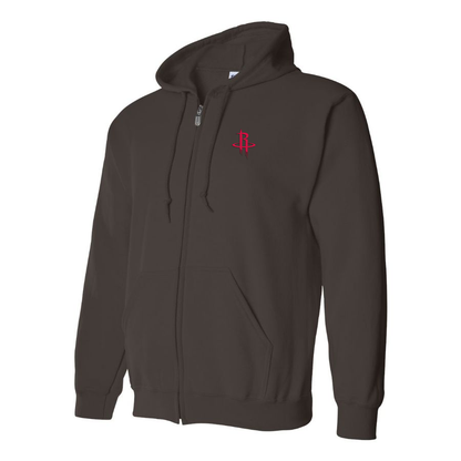 Men's Houston Rockets Zipper  Hoodie