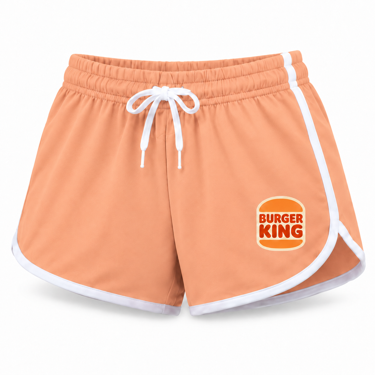 Women's Burger King Booty Shorts, Peach