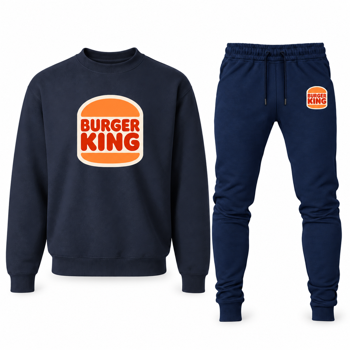 Men's Burger King sweatshirt and joggers set, Navy