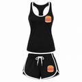 Women's Burger King tank top and shorts set, Black