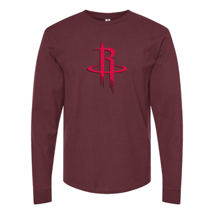 Men's Houston Rockets Long sleeves T-Shirt