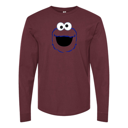 Youth  Sesame Street Cookie Monster face Long sleeves T-Shirt