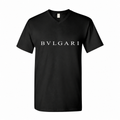Bvlgari men's cotton V-neck T-shirt — Black