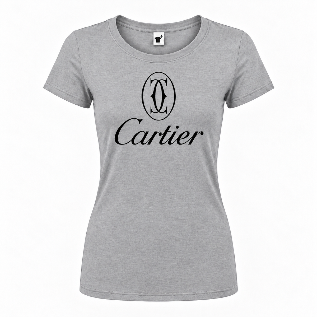 Women's Cartier Round Neck T-Shirt, Gray