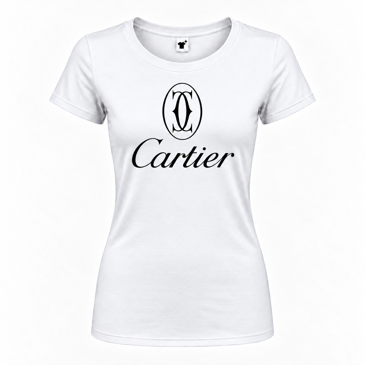 Women's Cartier Round Neck T-Shirt, White