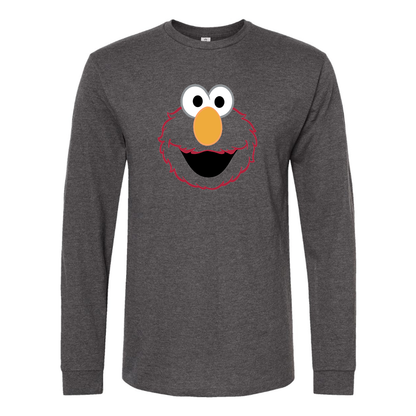 Men's Sesame Street Elmo Face Long sleeves T-Shirt