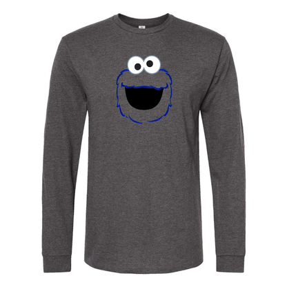 Youth  Sesame Street Cookie Monster face Long sleeves T-Shirt