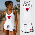 Chicago Bulls women's tank top and shorts set in White