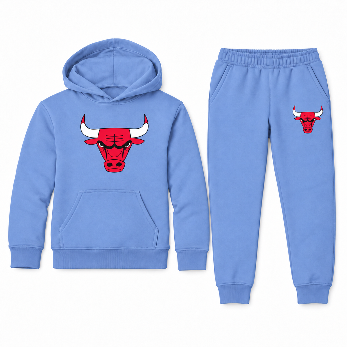 Chicago Bulls youth hoodie and jogger set in Carolina Blue