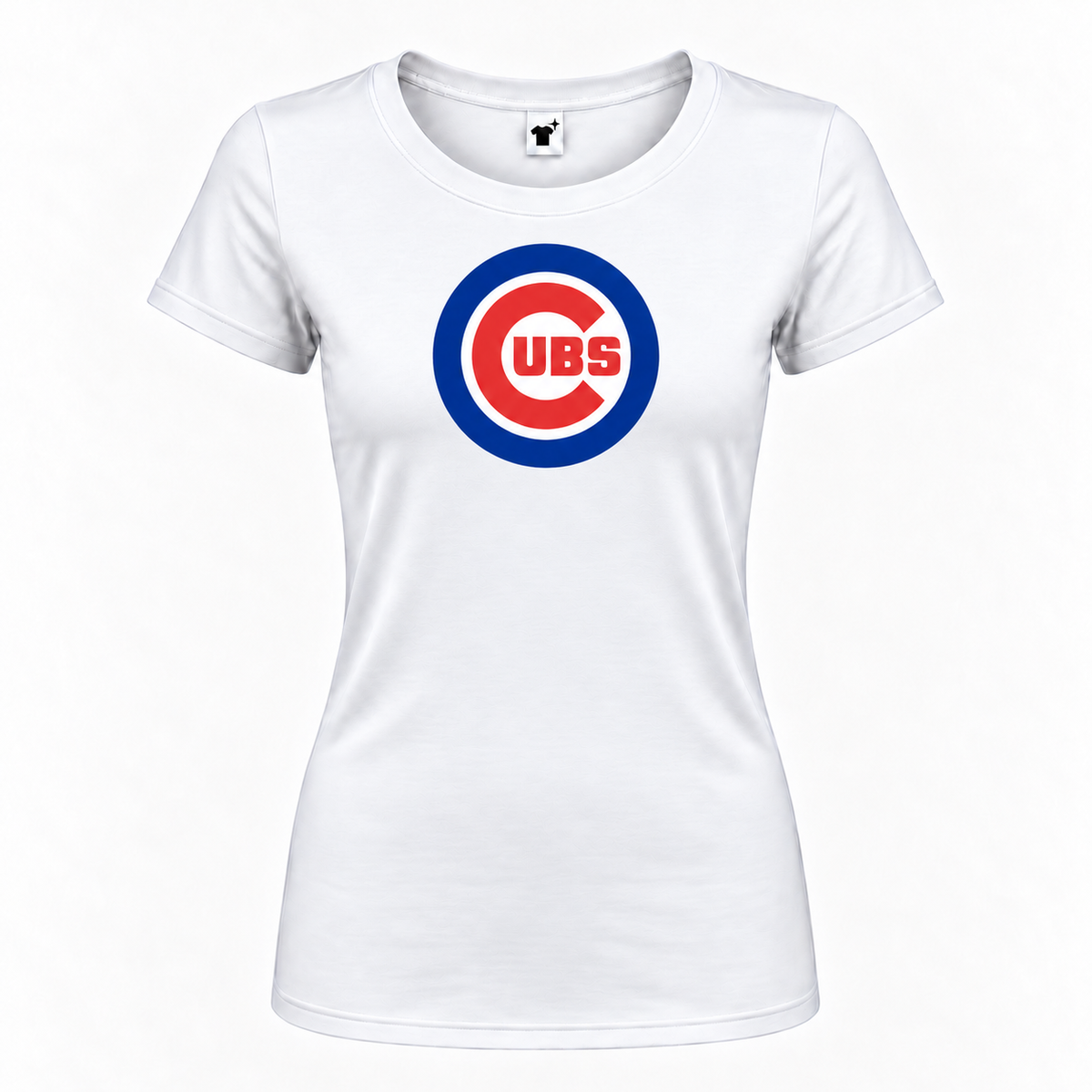 Women's Chicago Cubs Round Neck T-Shirt - White