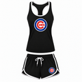 Women's Chicago Cubs Tank Top and Shorts Set - Black