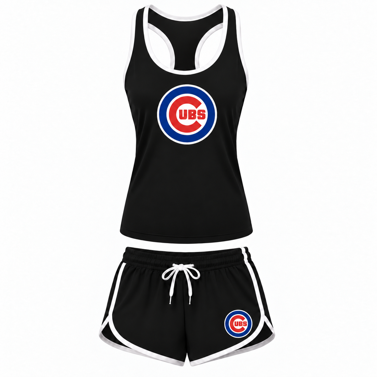 Women's Chicago Cubs Tank Top and Shorts Set - Black