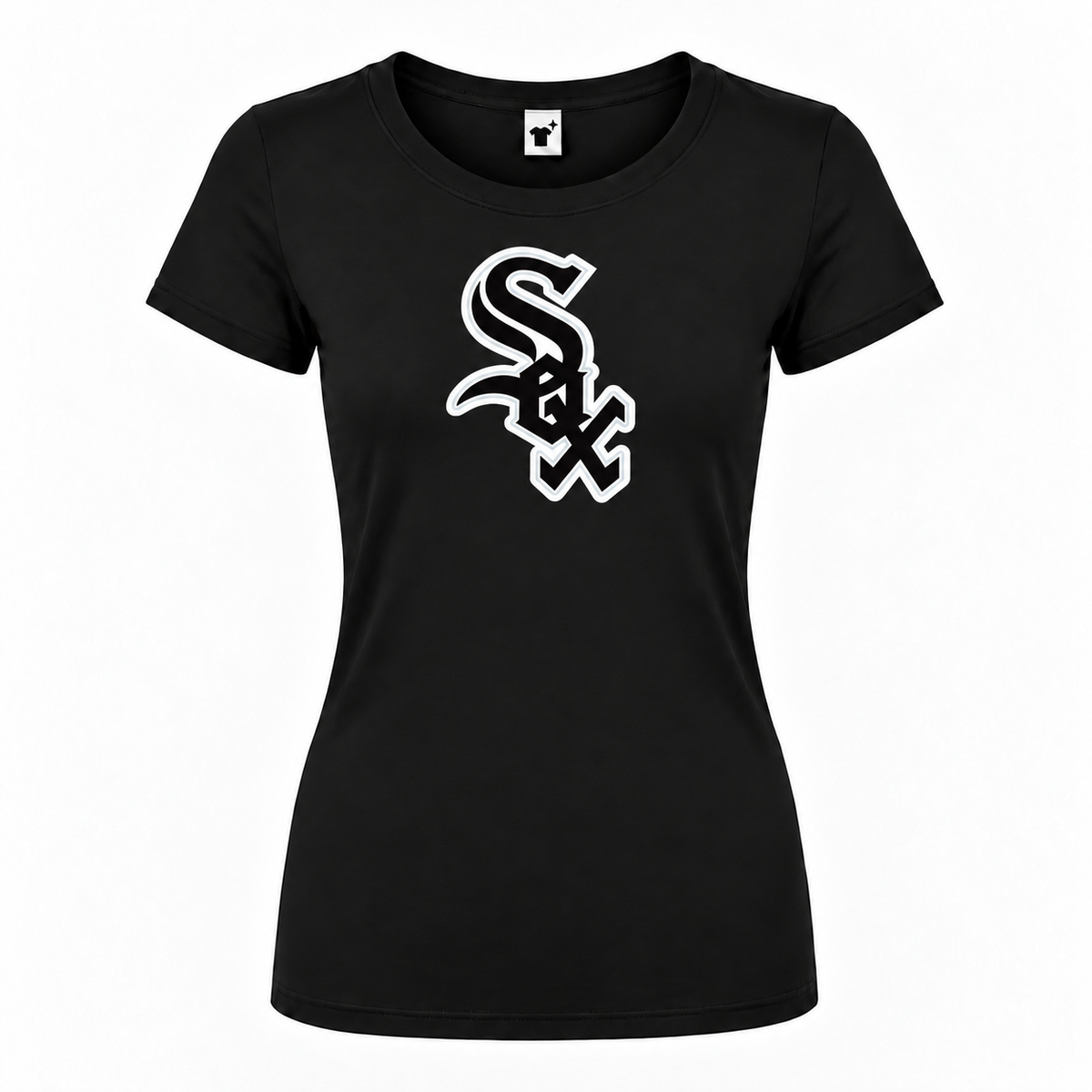 Women's Chicago White Sox Round Neck T-Shirt - Black