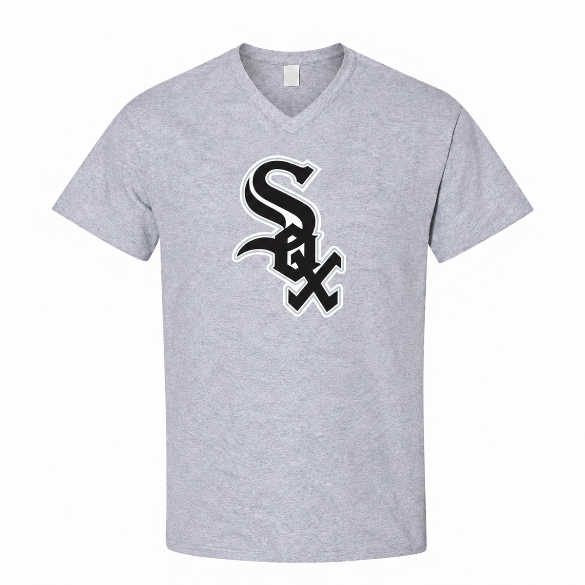Chicago White Sox men's cotton V-neck T-shirt in gray