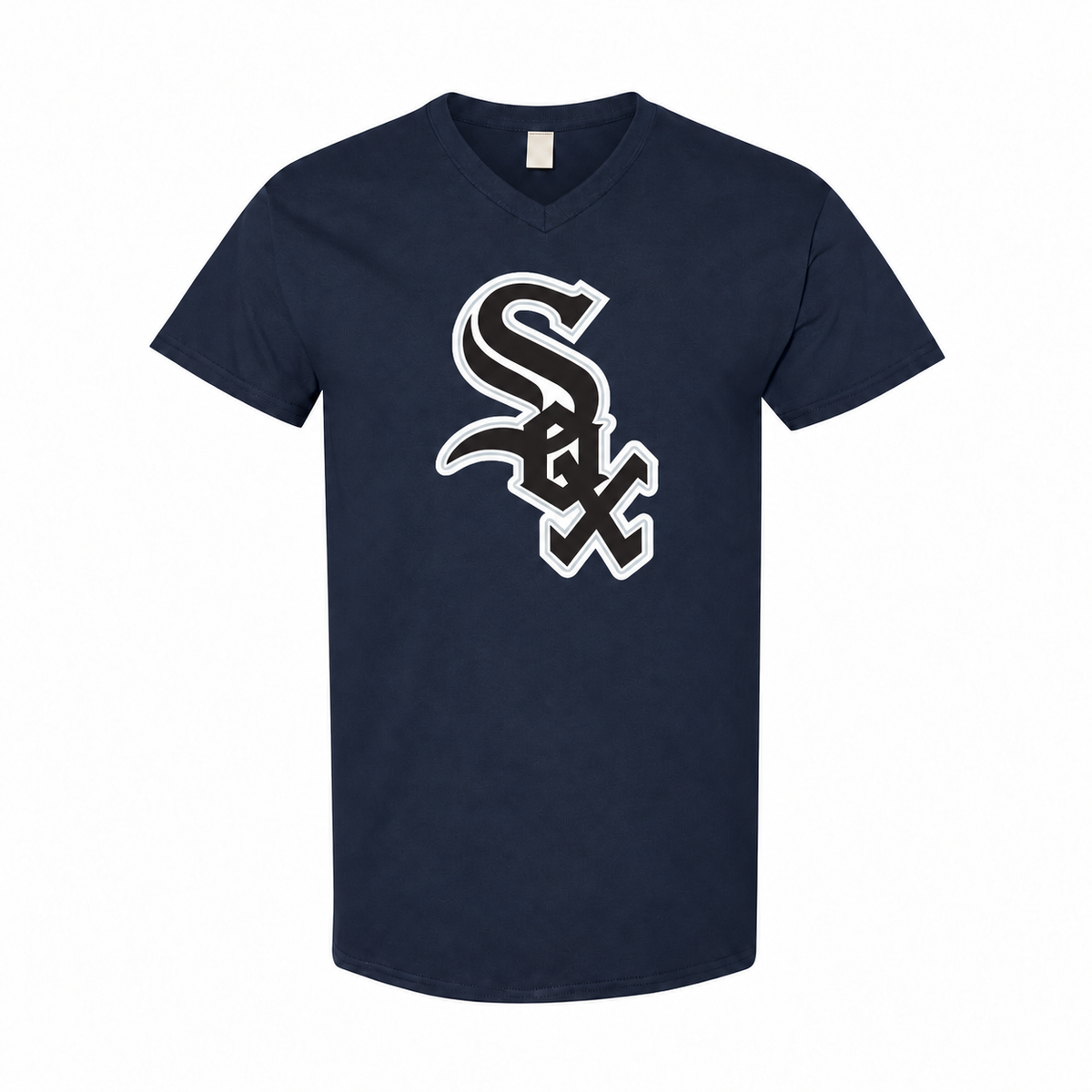 Chicago White Sox men's cotton V-neck T-shirt in navy