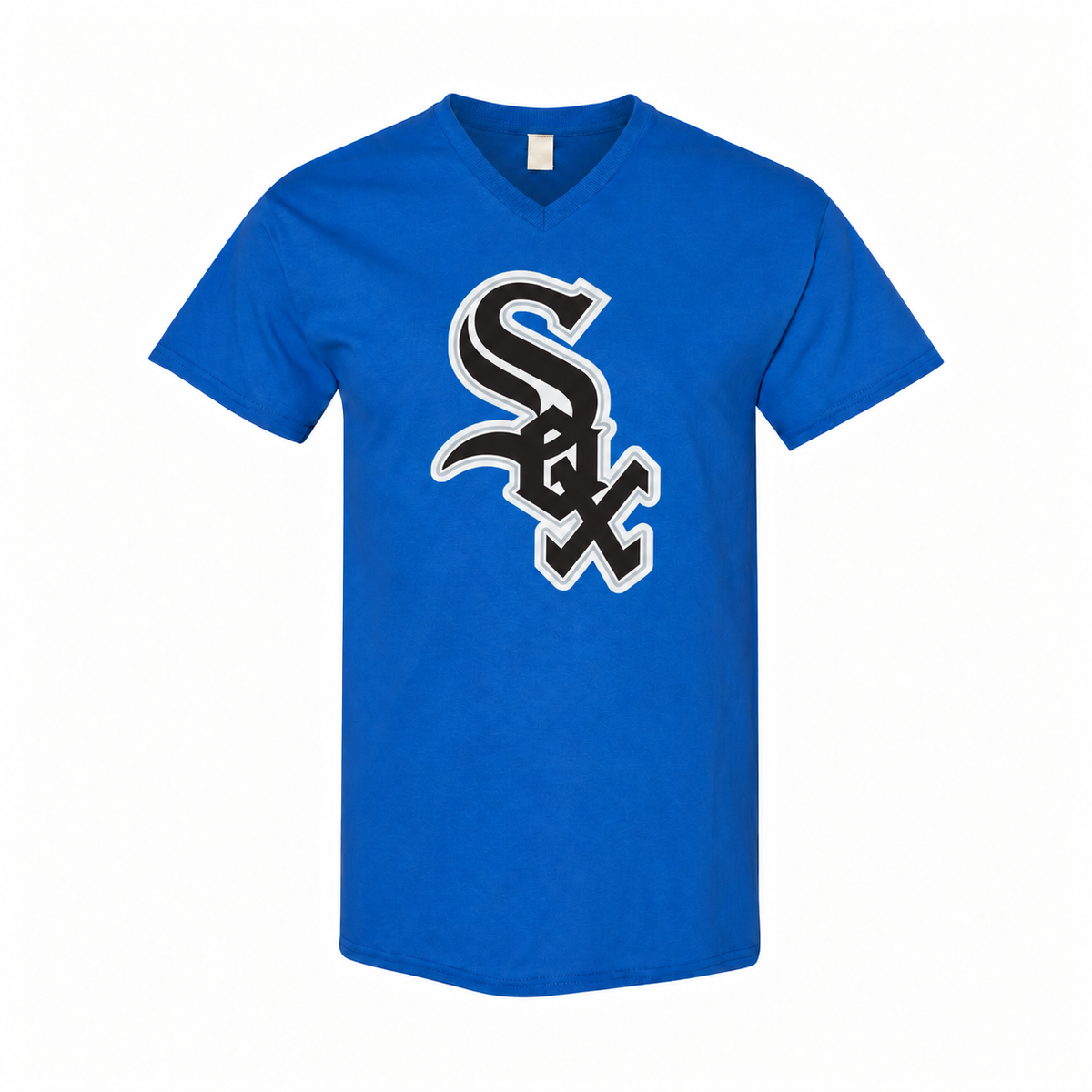 Chicago White Sox men's cotton V-neck T-shirt in royal blue