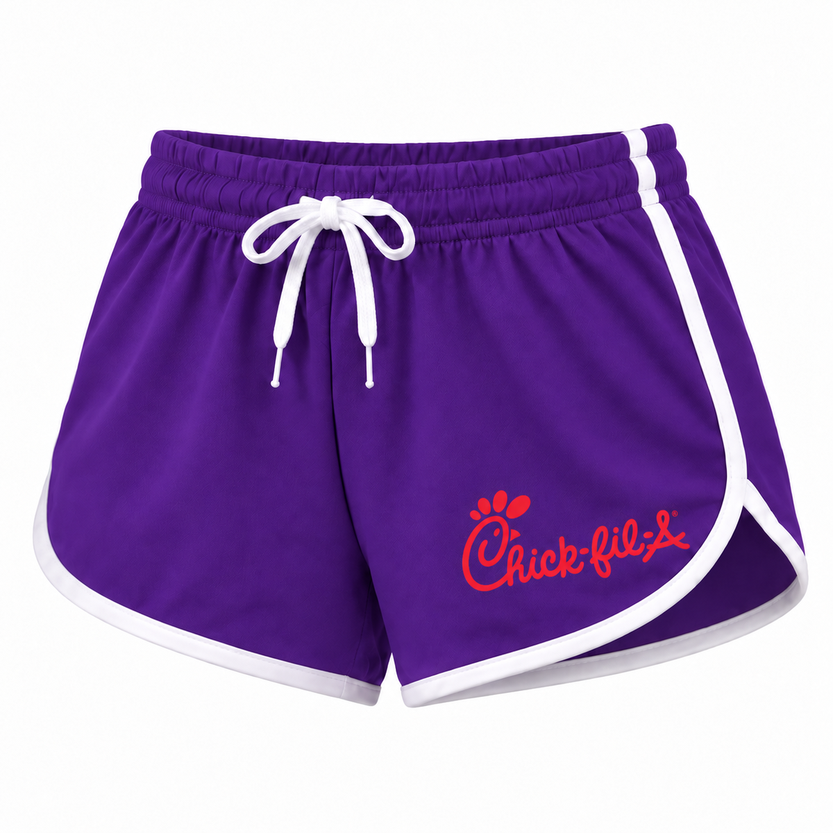 Chick-fil-A women's booty shorts in purple