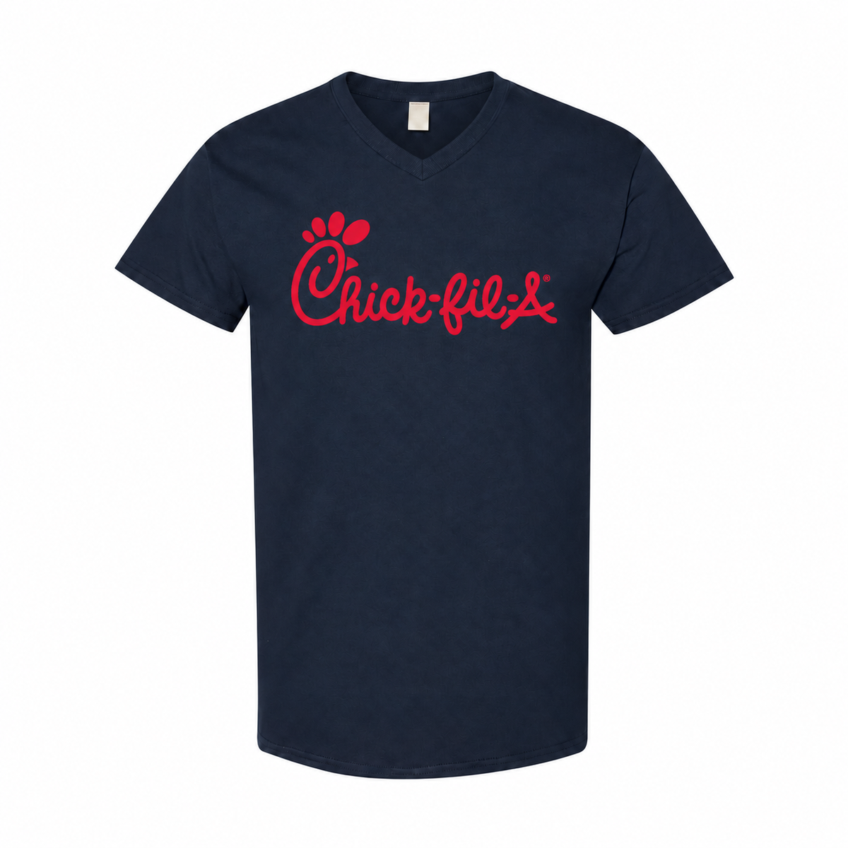 Chick-fil-A men's cotton V-neck T-shirt in navy