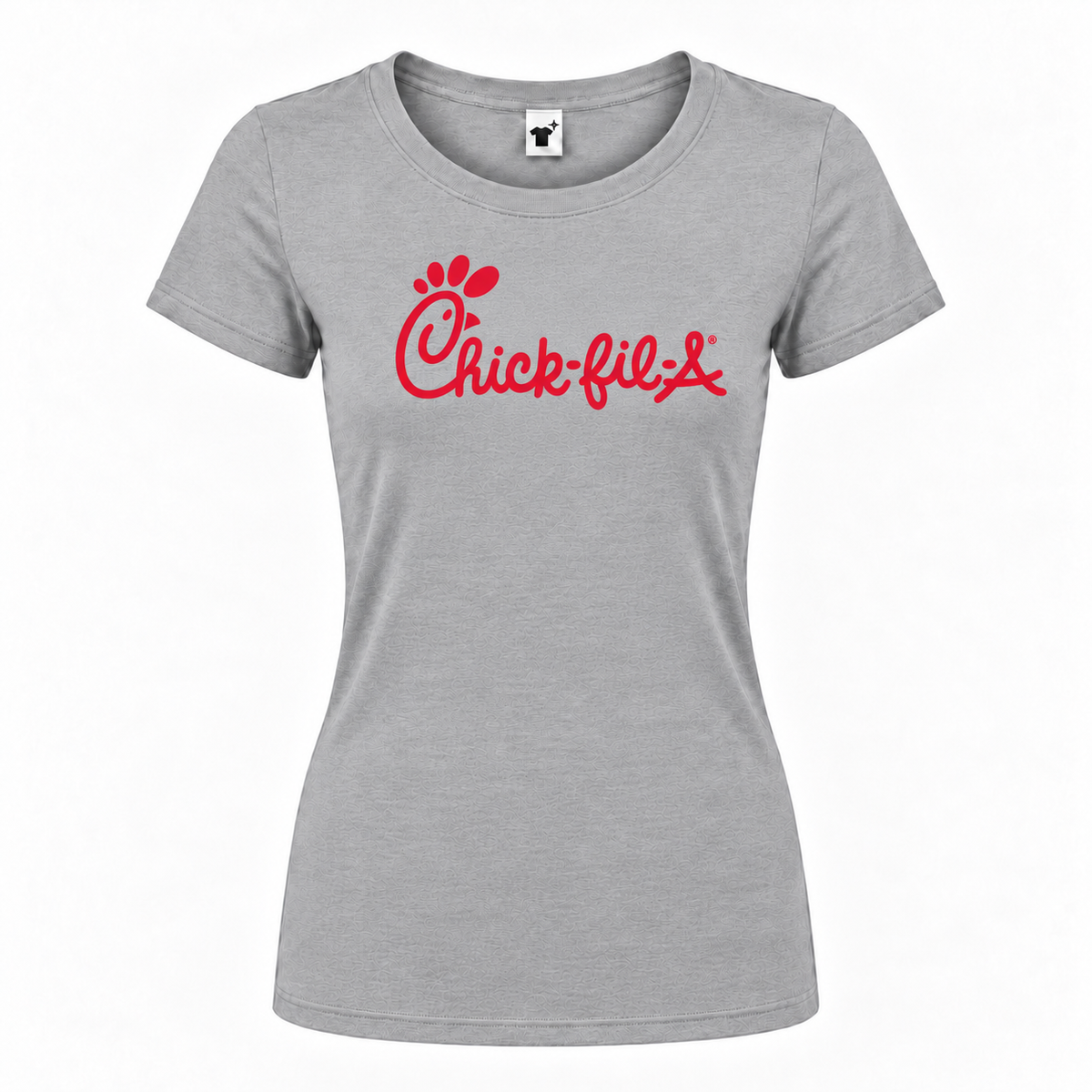 Chick-fil-A women's round neck T-shirt in Gray