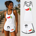 Women's Chili's tank top and shorts set in White