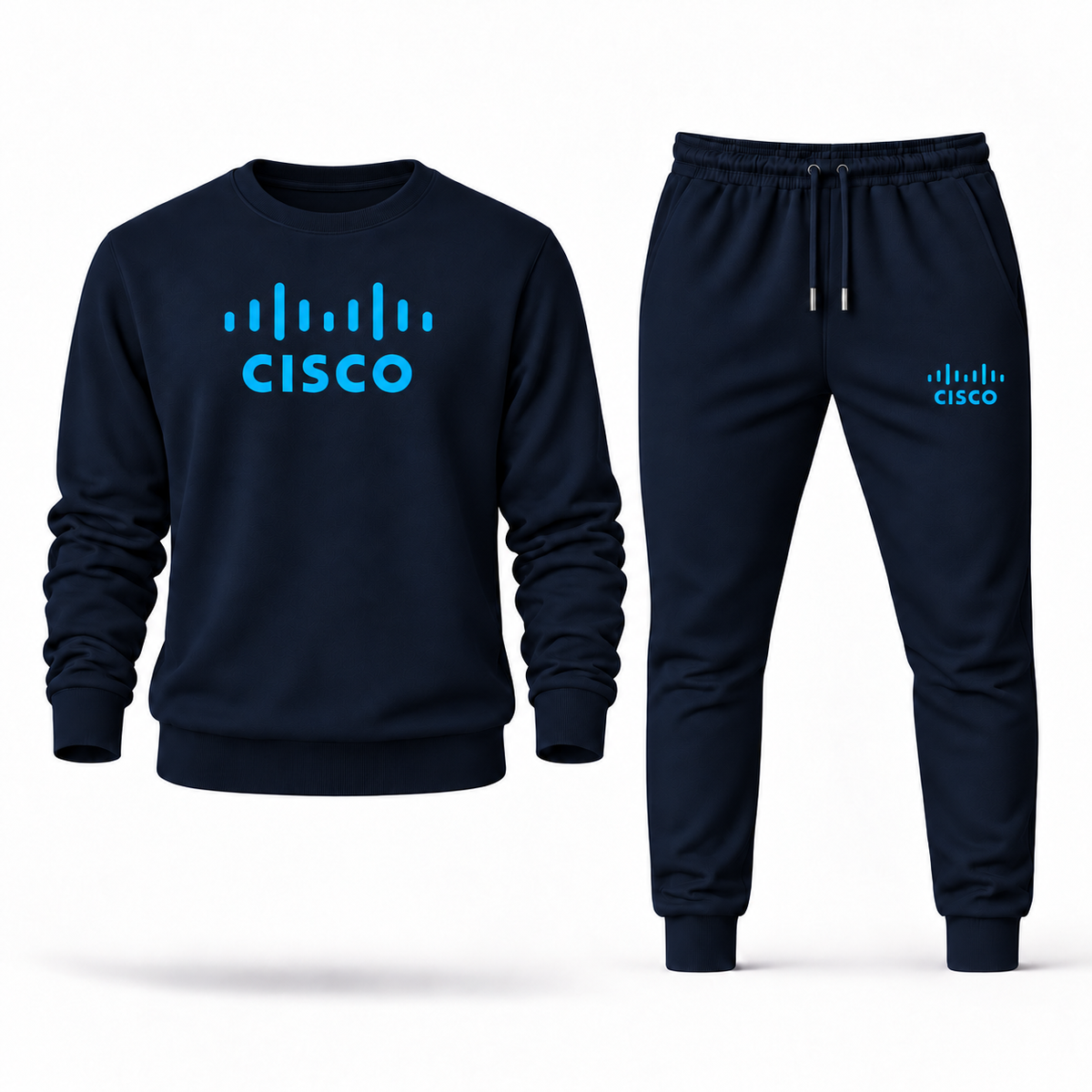Men's Cisco crewneck sweatshirt and joggers set — Navy