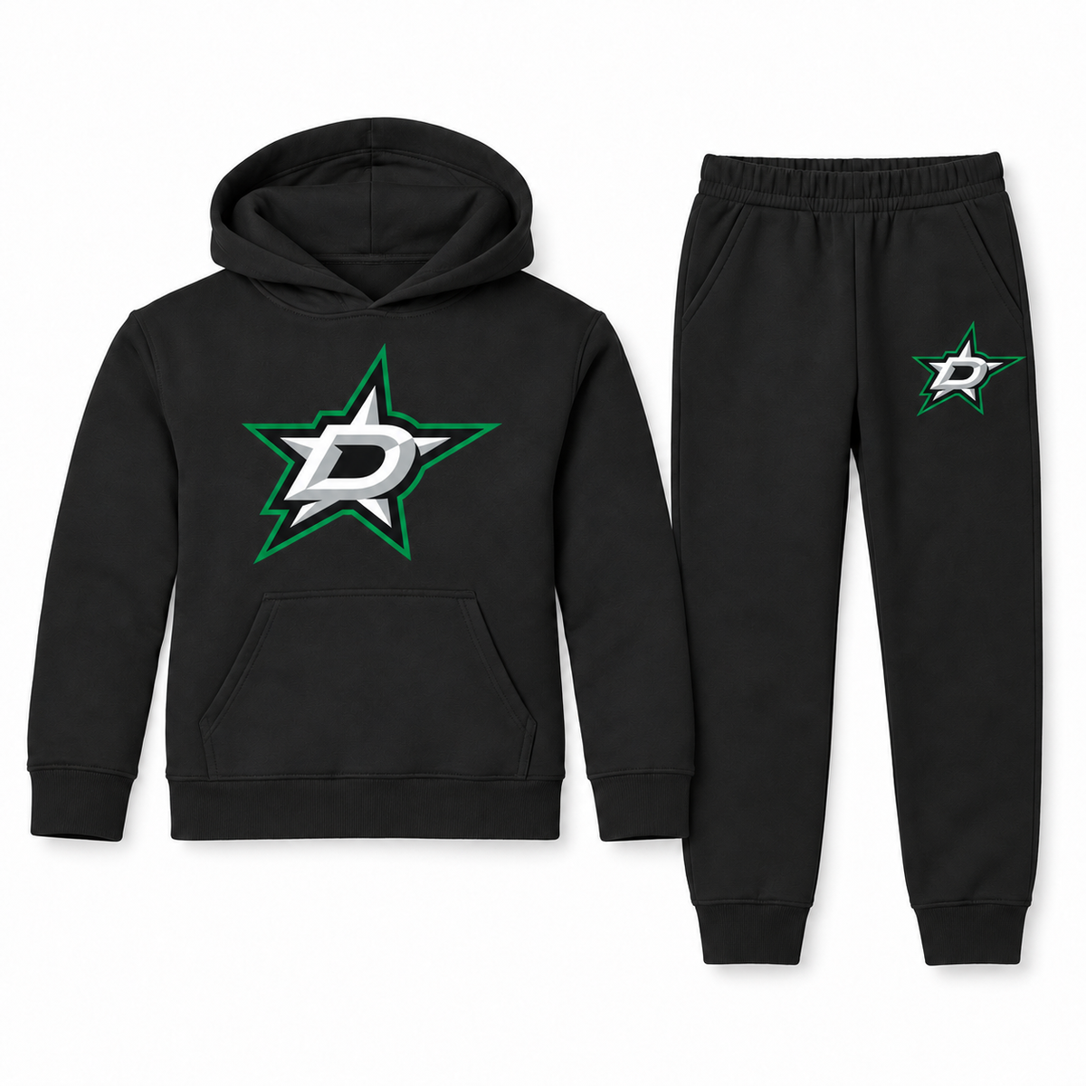 Dallas Stars youth hoodie and jogger set in Black