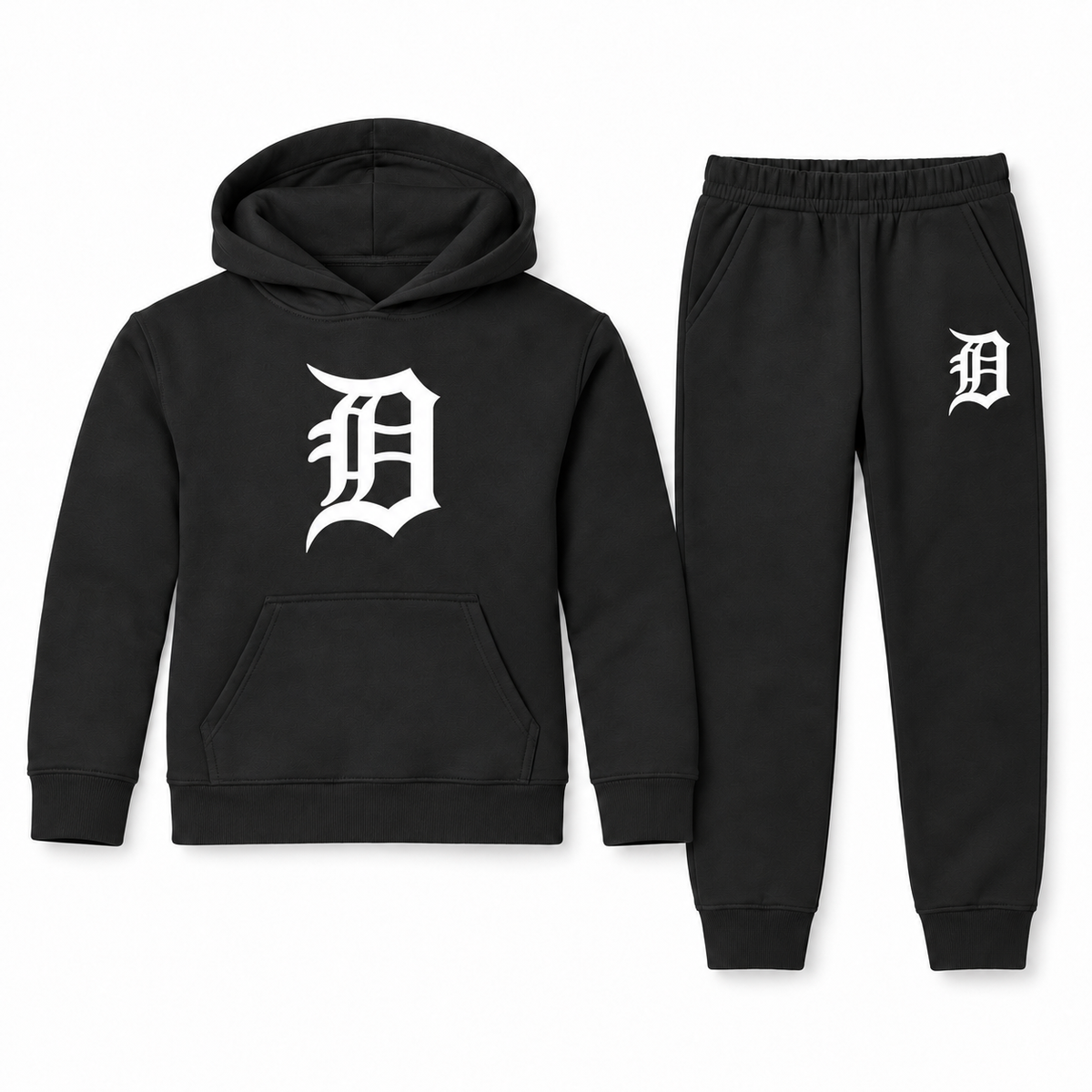 Detroit Tigers youth hoodie and jogger set - Black