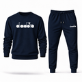 Men's Diadora crewneck sweatshirt and joggers set — Navy