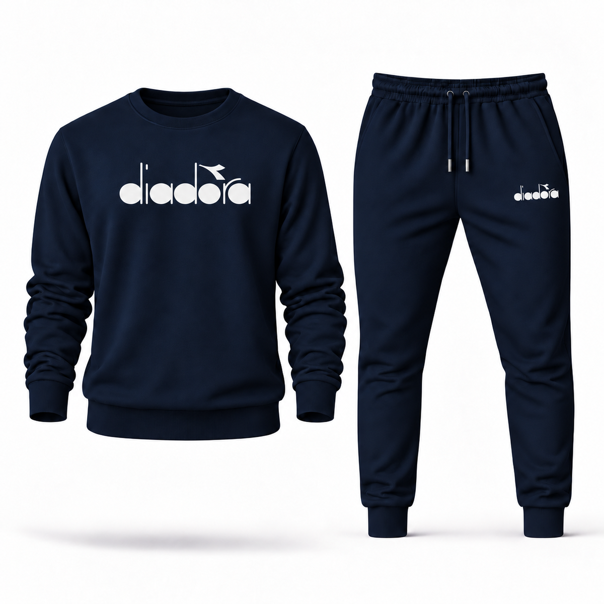 Men's Diadora crewneck sweatshirt and joggers set — Navy