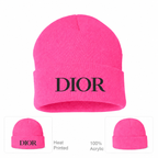 Black DIOR design beanie, Pink