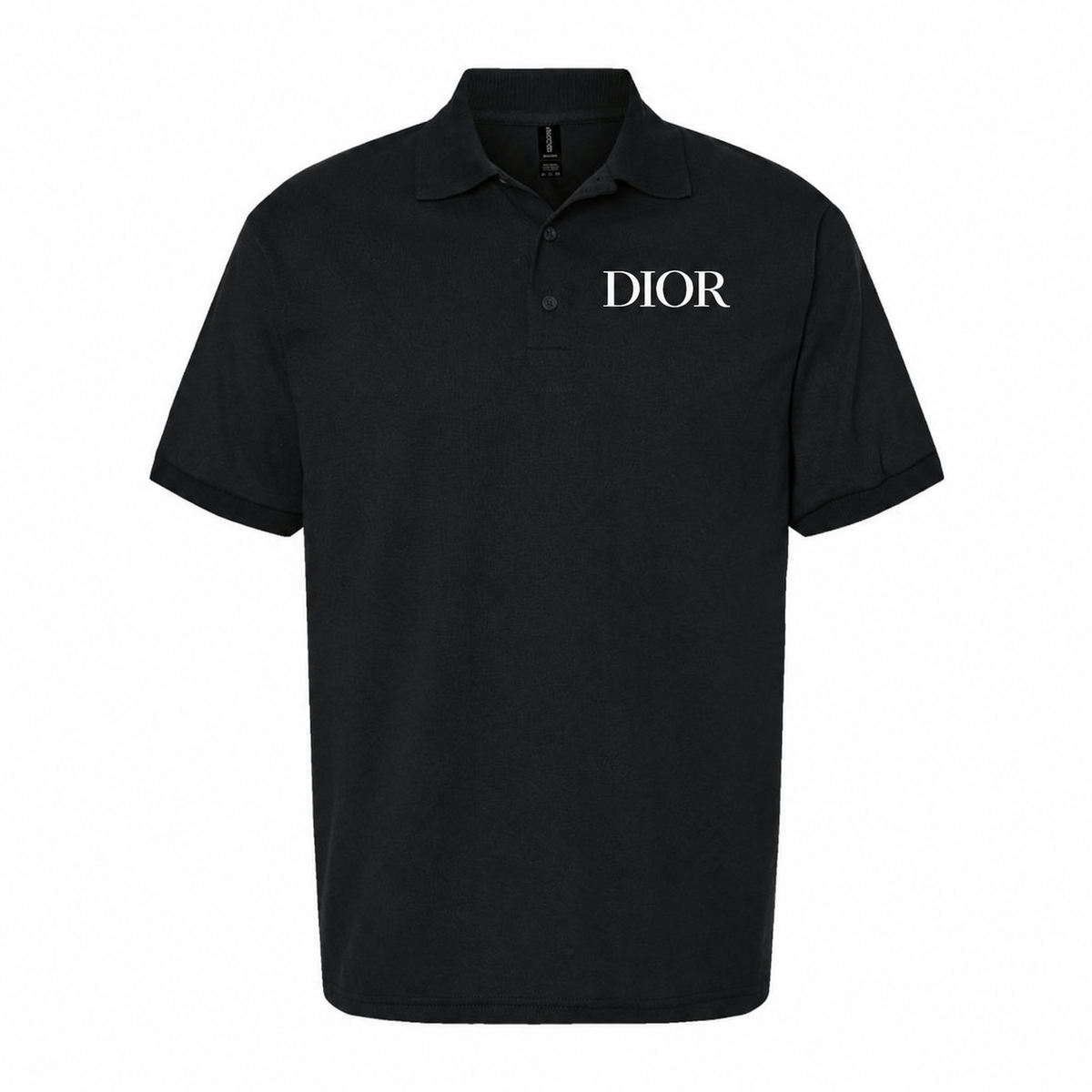 Men's Dior Dry Blend Polo in Black with white DIOR lettering