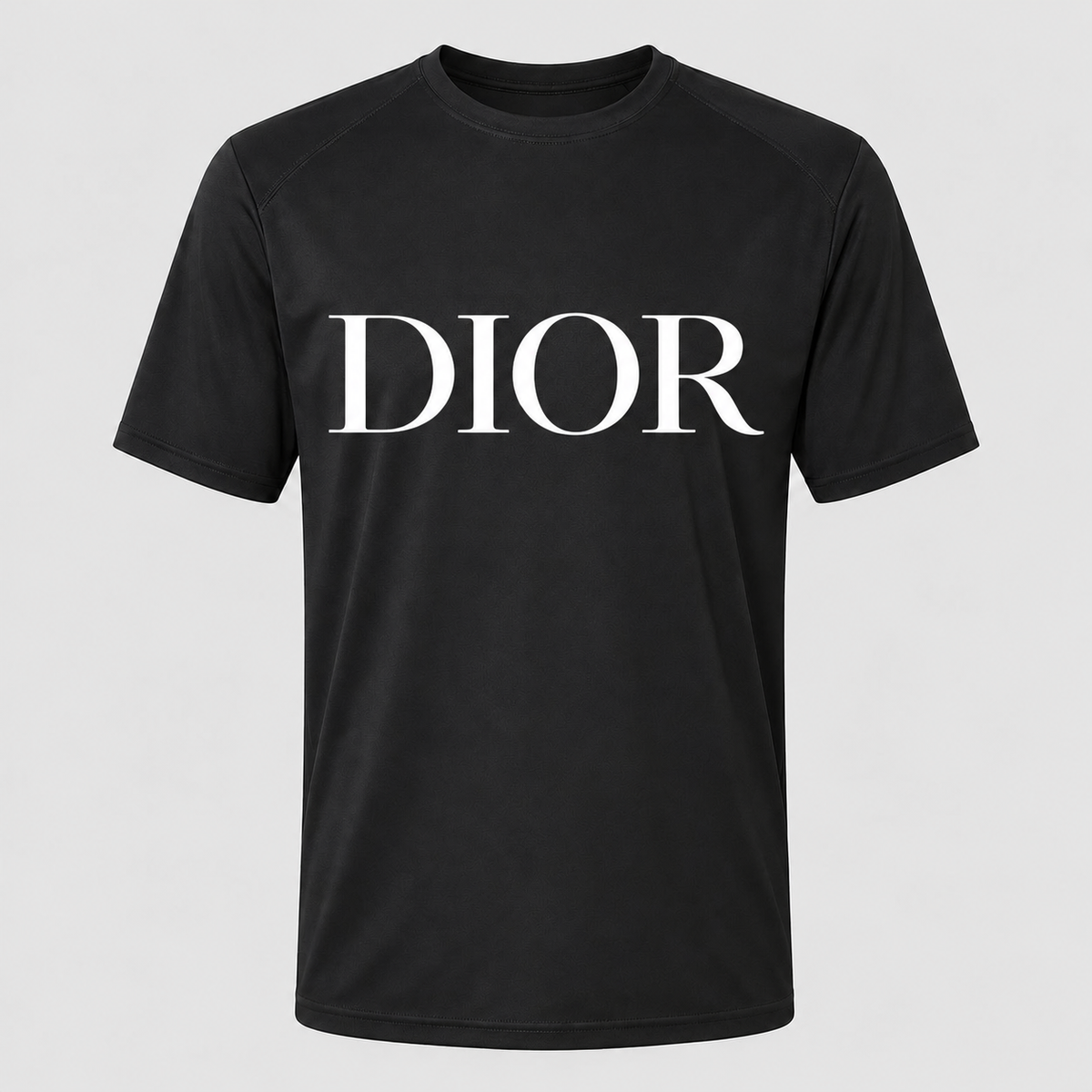 Men's Dior Performance T-Shirt in Black with white DIOR lettering