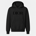 Youth black DIOR design pullover hoodie, Black