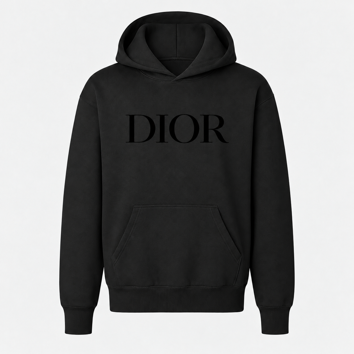 Youth black DIOR design pullover hoodie, Black