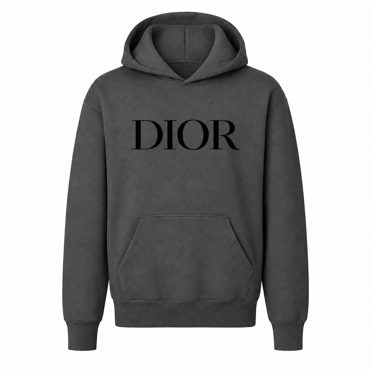 Youth black DIOR design pullover hoodie, Charcoal
