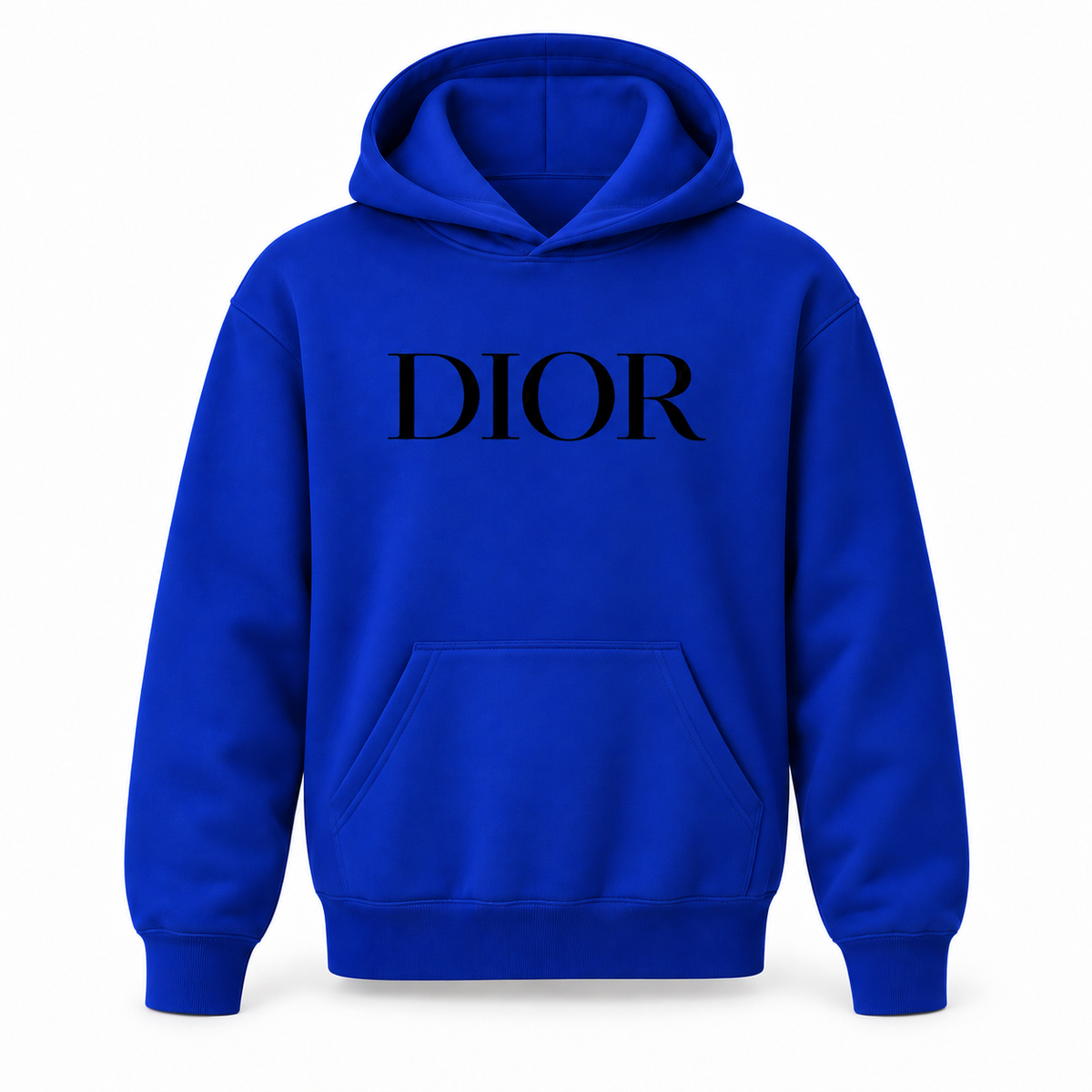 Youth black DIOR design pullover hoodie, Royal Blue