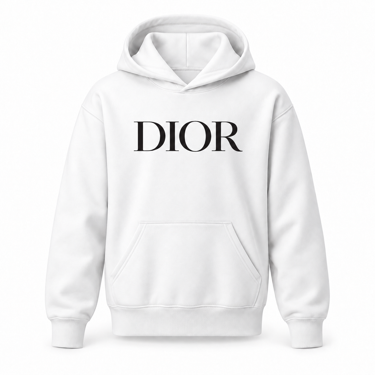 Youth black DIOR design pullover hoodie, White