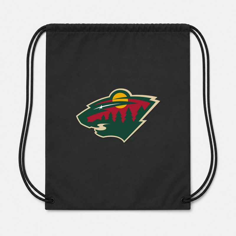 Minnesota Wild Drawstring Bag - Black