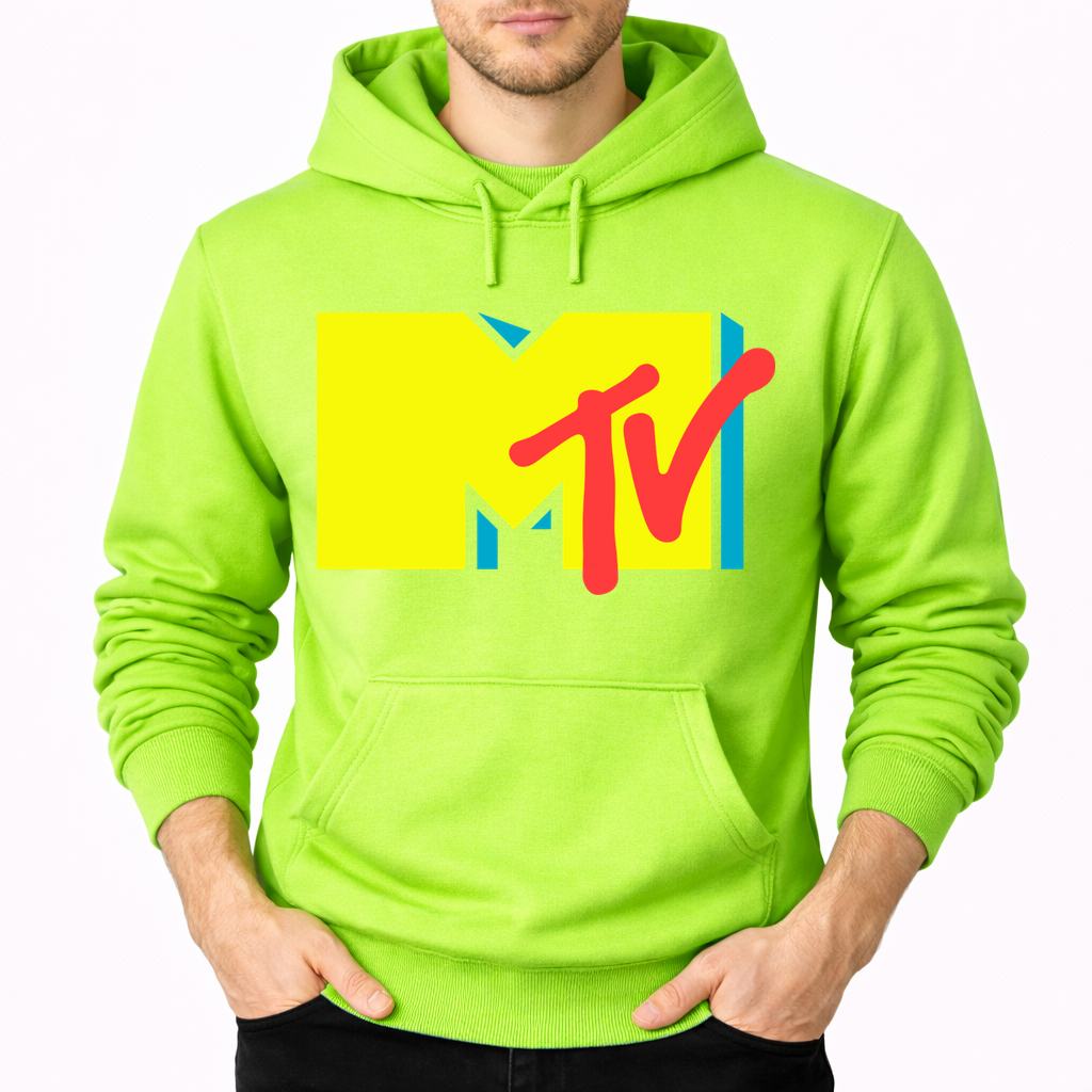 Men's MTV Pullover Hoodie - Lime green