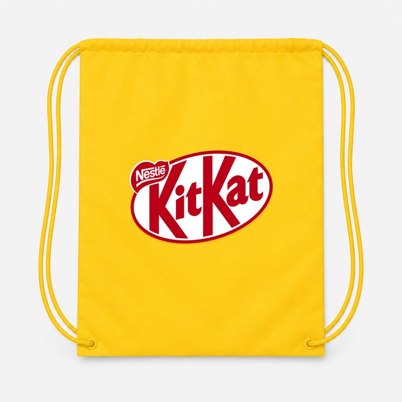 Kit Kat Food Drawstring Bag - Yellow