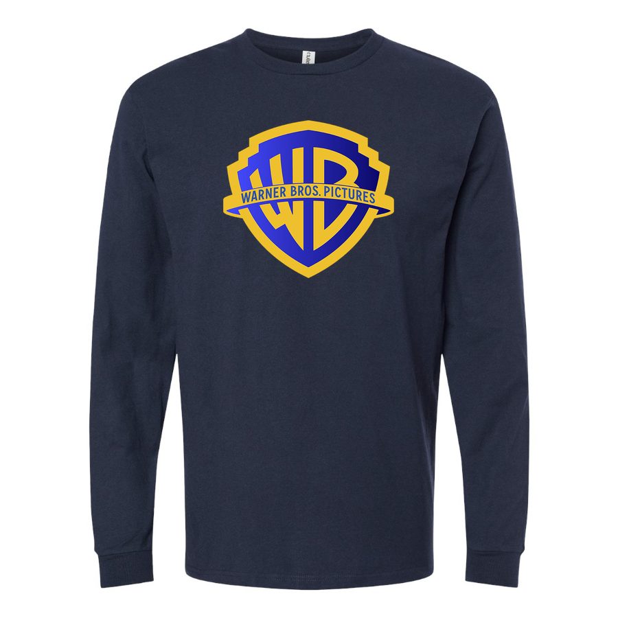 Men's Warner Bros Long sleeves Cotton Blend T-Shirt - Navy