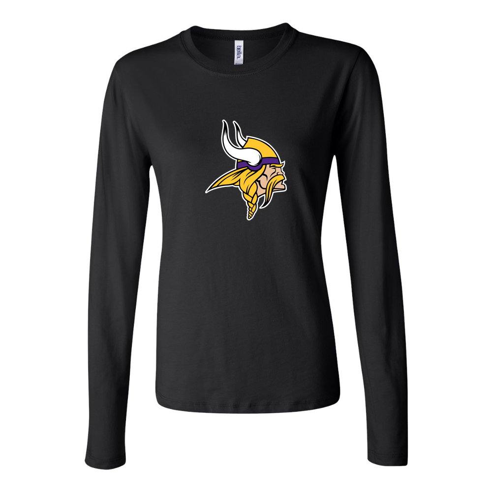 Women's Minnesota Vikings Long Sleeve T-Shirt - Black