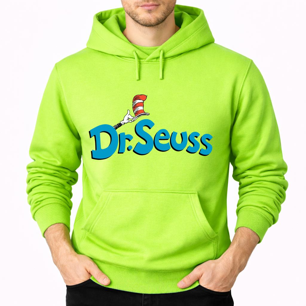 Men's Dr. Seuss Pullover Hoodie - Lime green